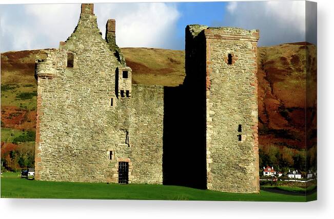 Castle Canvas Print featuring the photograph Lochranza Castle - Arran by Veron Miller