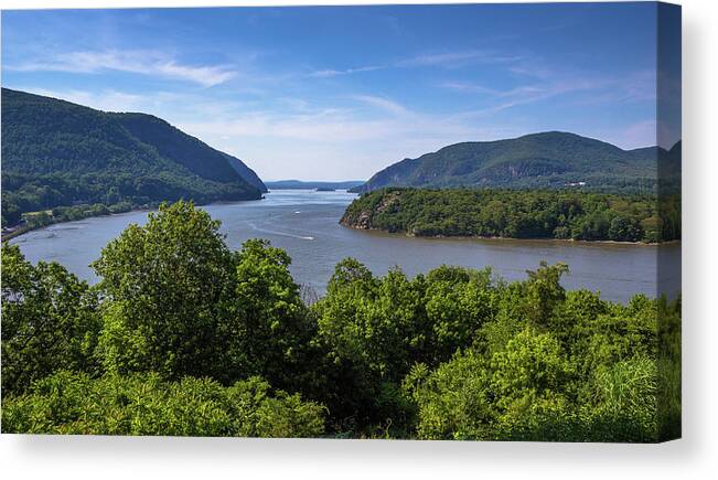 Hudson Valley Canvas Print featuring the photograph Looking North Through the Hudson Highlands by John Morzen