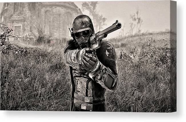 Lord Of The Wasteland Canvas Print featuring the painting Lord of the Wasteland by AM FineArtPrints