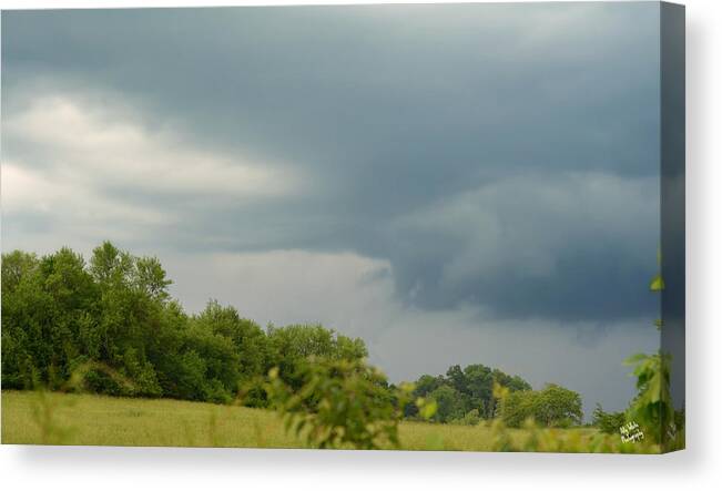 Storm Canvas Print featuring the photograph Low Rotating Thunderstorm by Ally White