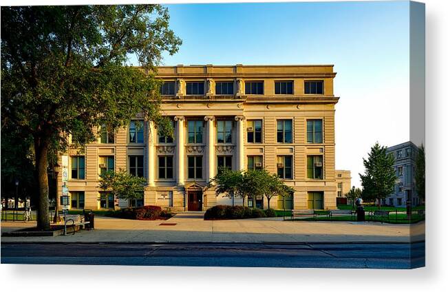 University Of Iowa Canvas Print featuring the photograph MacBride Hall - University of Iowa by Mountain Dreams