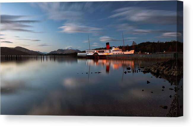 Boat Canvas Print featuring the photograph Maid of the Loch 3 by Grant Glendinning