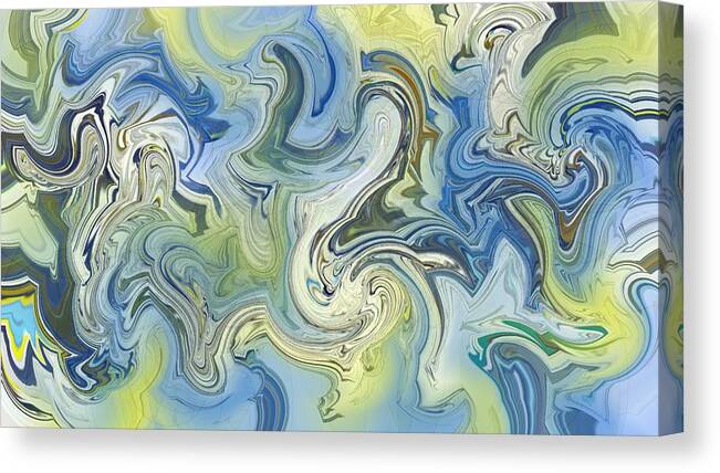 Blue Canvas Print featuring the painting May Reflections by Christina Wedberg