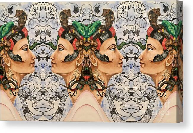 Medusa Canvas Print featuring the digital art Medusa 4 by Mastiff Studios