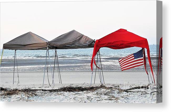 Flag Canvas Print featuring the photograph Memorial Day by Jan Gelders