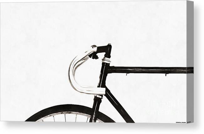 Minimalist Canvas Print featuring the photograph Minimalist Bicycle Painting by Edward Fielding