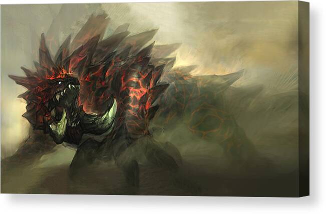 Monster Hunter Canvas Print featuring the digital art Monster Hunter by Maye Loeser
