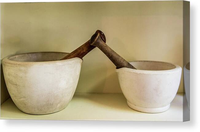 Mortar And Pestle Canvas Print featuring the photograph Mortar And Pestle by Paul Freidlund