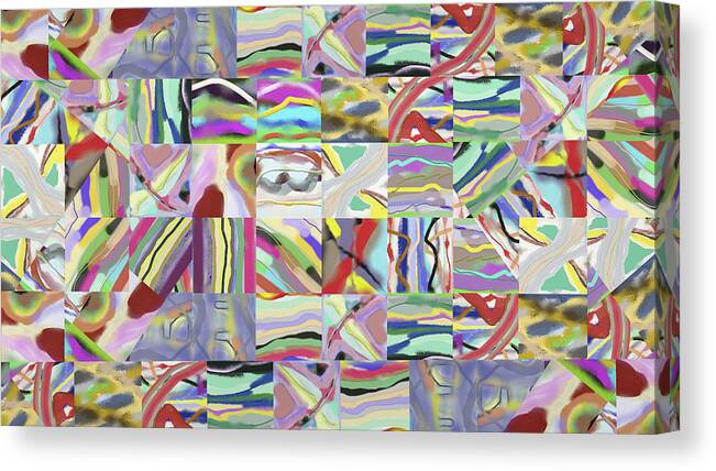 Abstract Canvas Print featuring the digital art Motif Array Panel #1 by SC Heffner