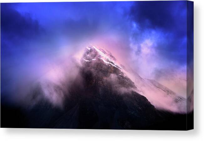 Twilight Canvas Print featuring the photograph Mountain Twilight by John Poon