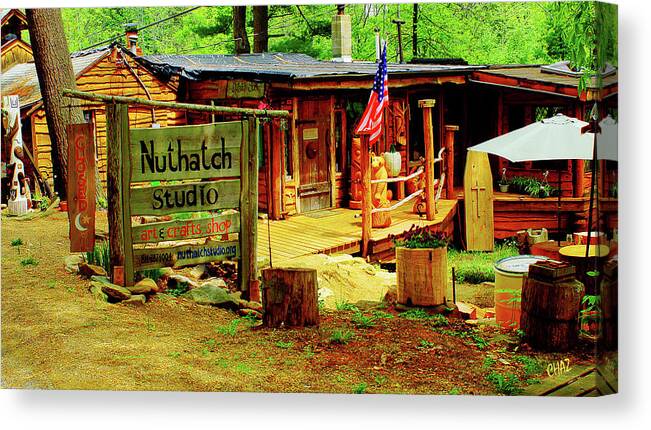 Wilderness Canvas Print featuring the photograph Nuthatch Studio by CHAZ Daugherty