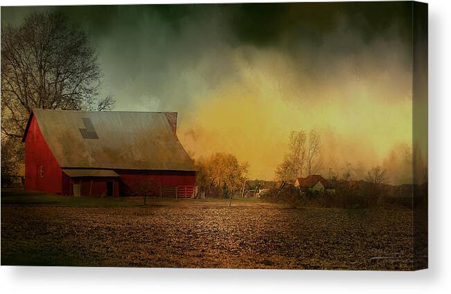 Theresa Campbell Canvas Print featuring the photograph Old Barn With Charm by Theresa Campbell