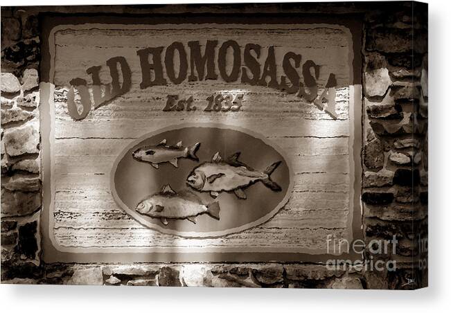 Art Canvas Print featuring the painting Old Homosassa by David Lee Thompson