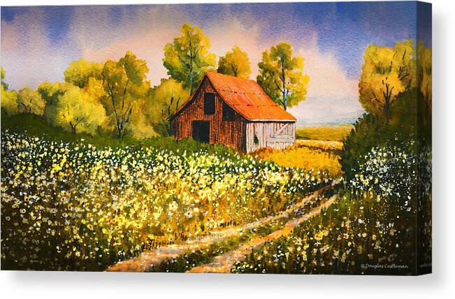 Farm Canvas Print featuring the painting Old Spring Farm by Douglas Castleman