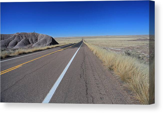 Arizona Canvas Print featuring the photograph Open Road by Gary Kaylor