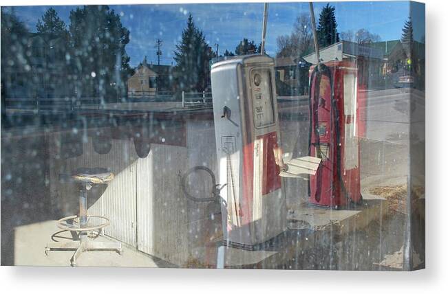 Gas Pump Canvas Print featuring the photograph Past Gas by Amee Cave