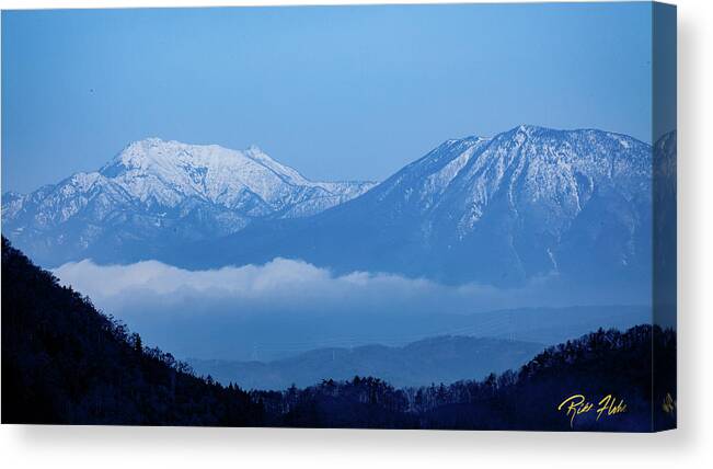 Haze Canvas Print featuring the photograph Predawn Peaks by Rikk Flohr