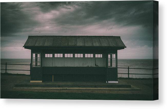 Cliff Canvas Print featuring the photograph Promenade Shelter by James Billings