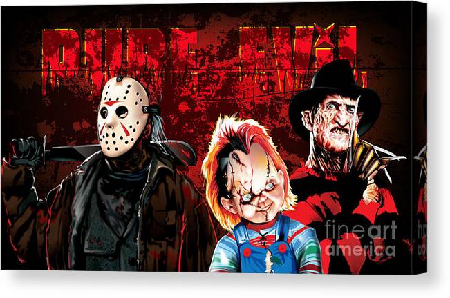 Evil Canvas Print featuring the digital art Pure Evil by Brian Gibbs