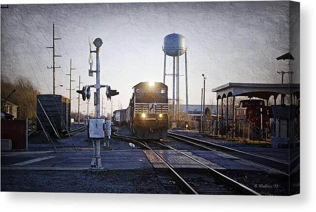 2d Canvas Print featuring the photograph Railroad Crossing by Brian Wallace
