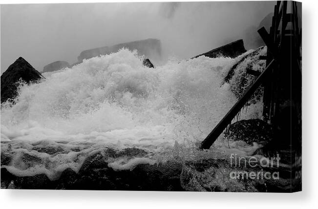 Water Canvas Print featuring the photograph Rapids by Raymond Earley