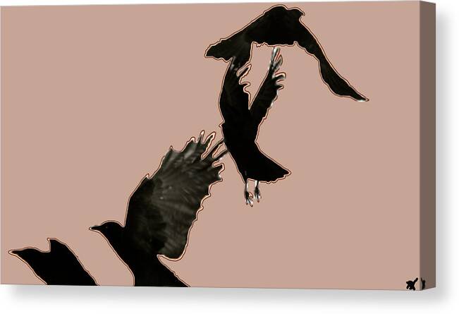 On The Wings Canvas Print featuring the digital art Reach New Highs by Debra   Vatalaro