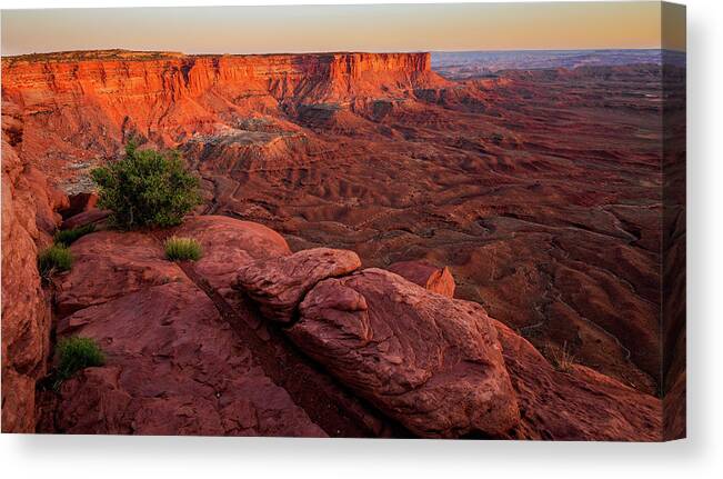 Red Rock Canvas Print featuring the photograph Red Glow by Judi Kubes