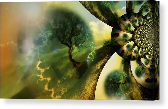  Canvas Print featuring the digital art Reflections by Digital Art Cafe