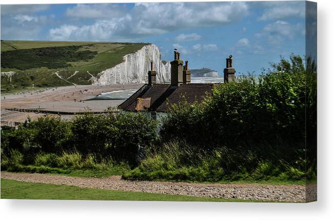 Beautiful Canvas Print featuring the photograph Seven Sisters Cottage by Natasha Larkin