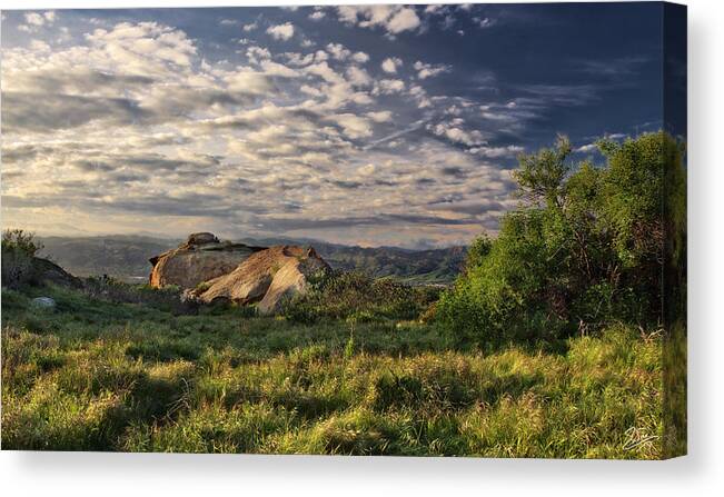 Simi Valley Canvas Print featuring the photograph Simi Valley Overlook by Endre Balogh