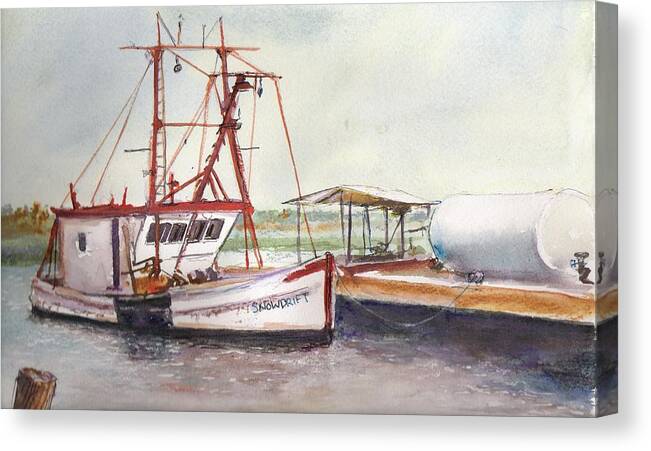 Boats Canvas Print featuring the painting Snowdrift by Bobby Walters
