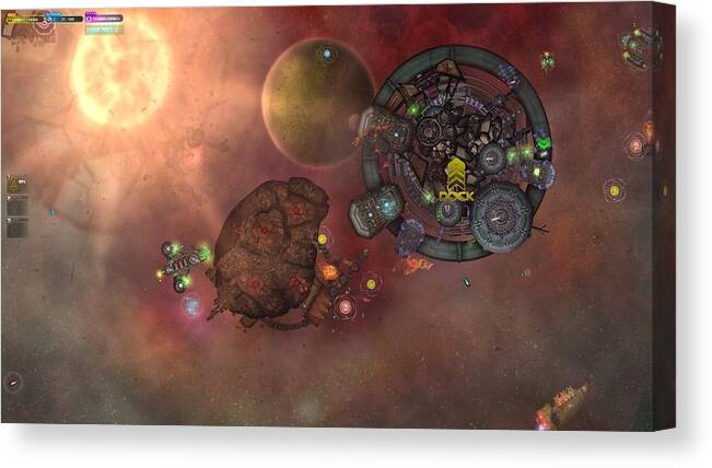 Space Pirates And Zombies Canvas Print featuring the digital art Space Pirates And Zombies by Maye Loeser