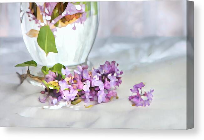 Theresa Tahara Canvas Print featuring the photograph Still Life With Lilacs by Theresa Tahara