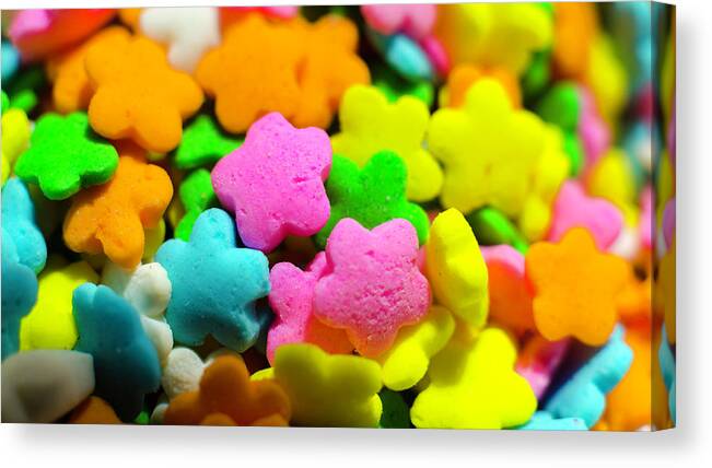 Colorful Canvas Print featuring the photograph Sugar Stars by Kevin Gallagher