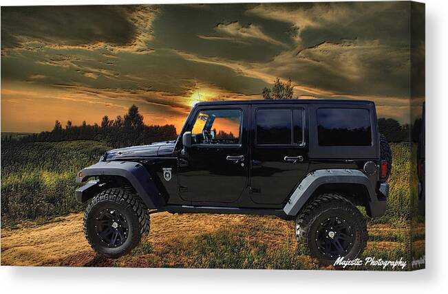 Jeep. Call Of Duty Canvas Print featuring the photograph Summer's Glow by Fred LaPoint