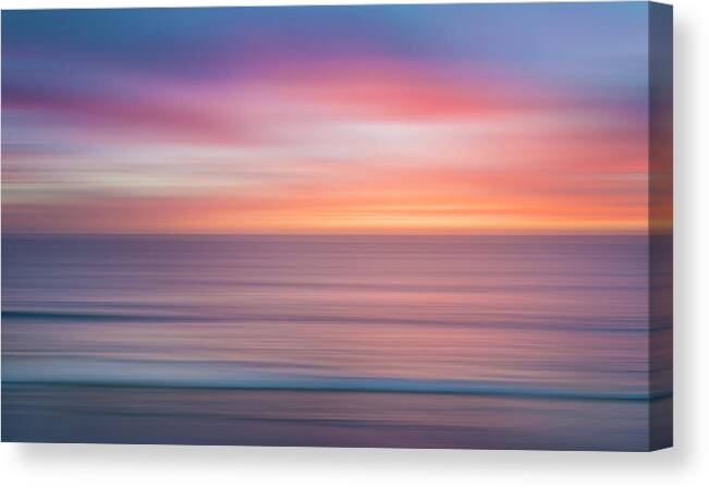 Sunset Canvas Print featuring the photograph Sun and Sea Abstract by Larry Marshall