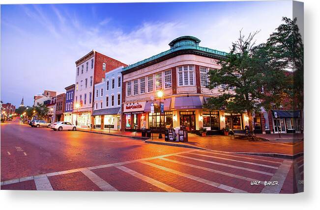 Sunrise Canvas Print featuring the photograph Sunrise in Annapolis by Walt Baker