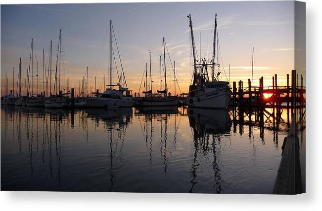 Sunset Canvas Print featuring the photograph Sunset at St. Marys by Joel Deutsch