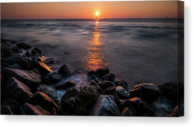 Beautiful Canvas Print featuring the photograph Sunset in Key West - Florida, United States - Seascape photography by Giuseppe Milo