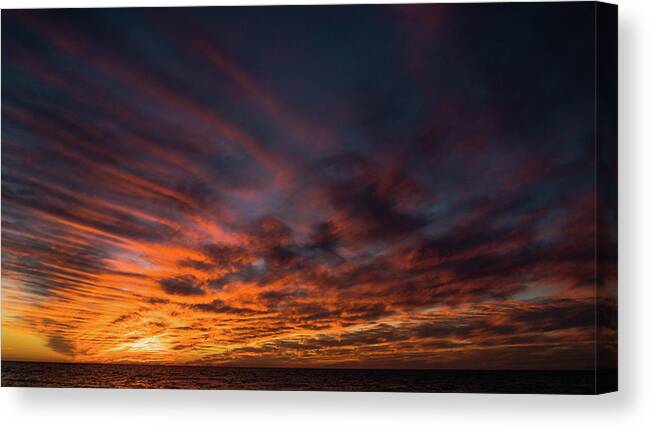 Florida Canvas Print featuring the photograph Sunset Stripes Venice Florida by Lawrence S Richardson Jr