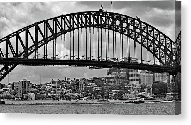 Australia Canvas Print featuring the photograph Sydney Harbour Bridge No. 15-1 by Sandy Taylor