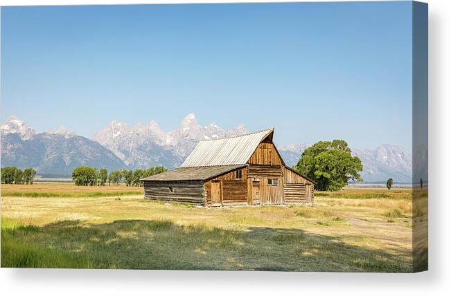 Photosbymch Canvas Print featuring the photograph T.A. Moulton Barn on Mormon Row by M C Hood