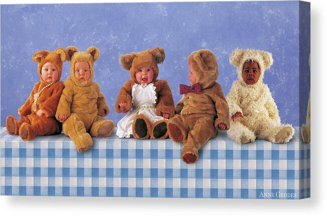 Picnic Canvas Print featuring the photograph Teddy Bears Picnic by Anne Geddes