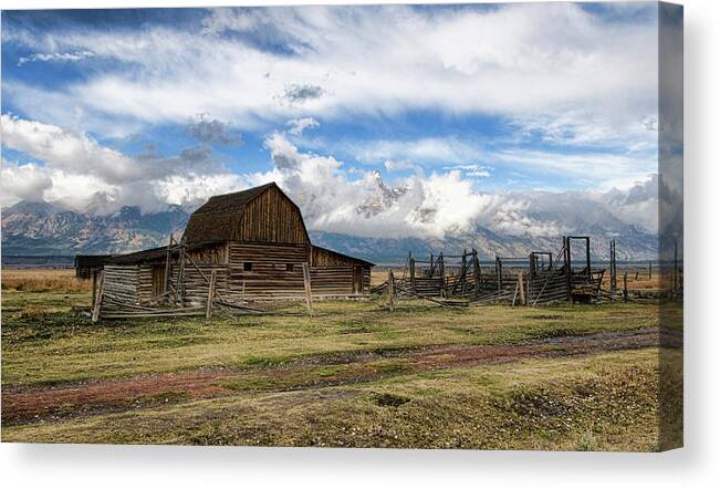 Teton Canvas Print featuring the photograph Teton Cloud Covered by David Armstrong