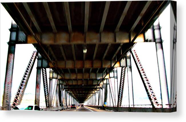 Bridge Canvas Print featuring the photograph The Crossing by David Walker
