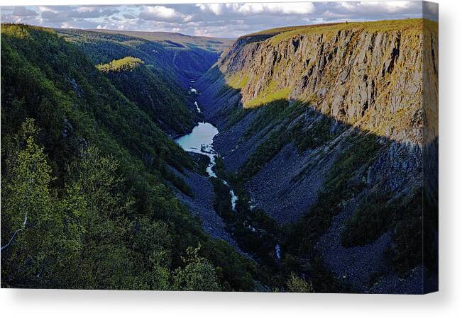 Geavvu Canvas Print featuring the photograph The Geavvu Canyon Afternoon by Pekka Sammallahti