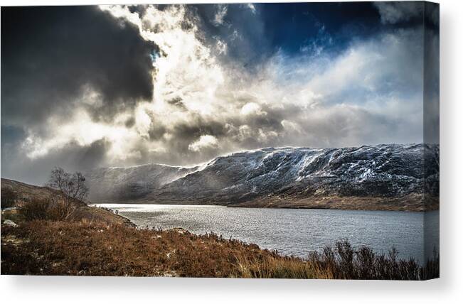 Clouds Canvas Print featuring the photograph The Highlands, Scotland, United Kingdom - Landscape photography by Giuseppe Milo