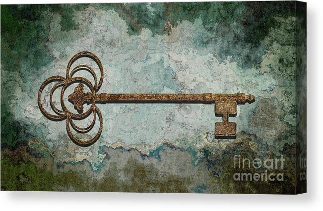 Key Canvas Print featuring the digital art The Key - 01t by Variance Collections