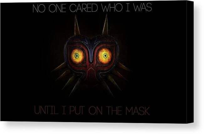 The Legend Of Zelda Majora's Mask Canvas Print featuring the digital art The Legend Of Zelda Majora's Mask by Maye Loeser