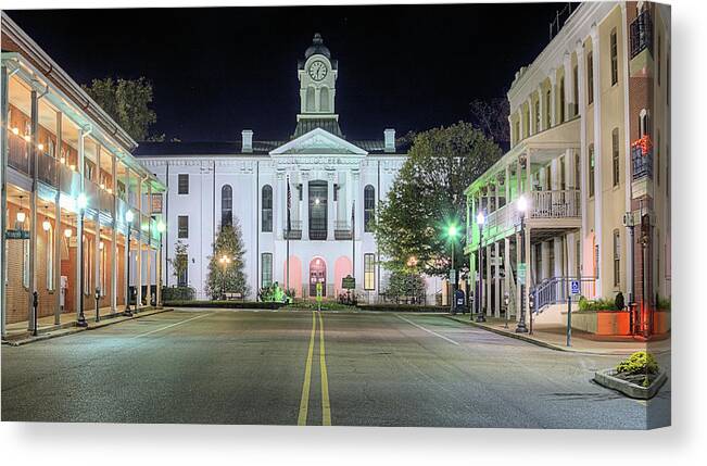 Oxford Ms Canvas Print featuring the photograph The Square in Oxford by JC Findley